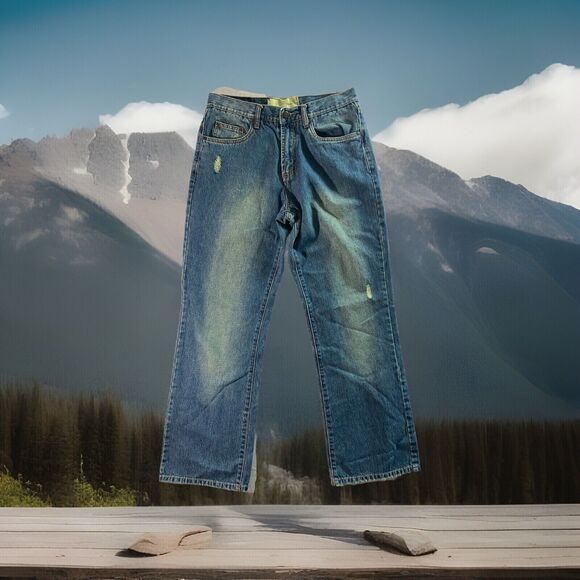 Chor  Blue Jeans Mens 30 x 32 Denim Cotton Straight Leg Mid Rise Distressed 002 - Picture 1 of 8